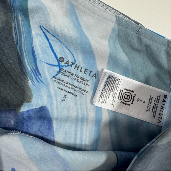 Athleta Elation 7/8 Tight Legging Vibrance Snowfall Blue - Picture 4 of 8